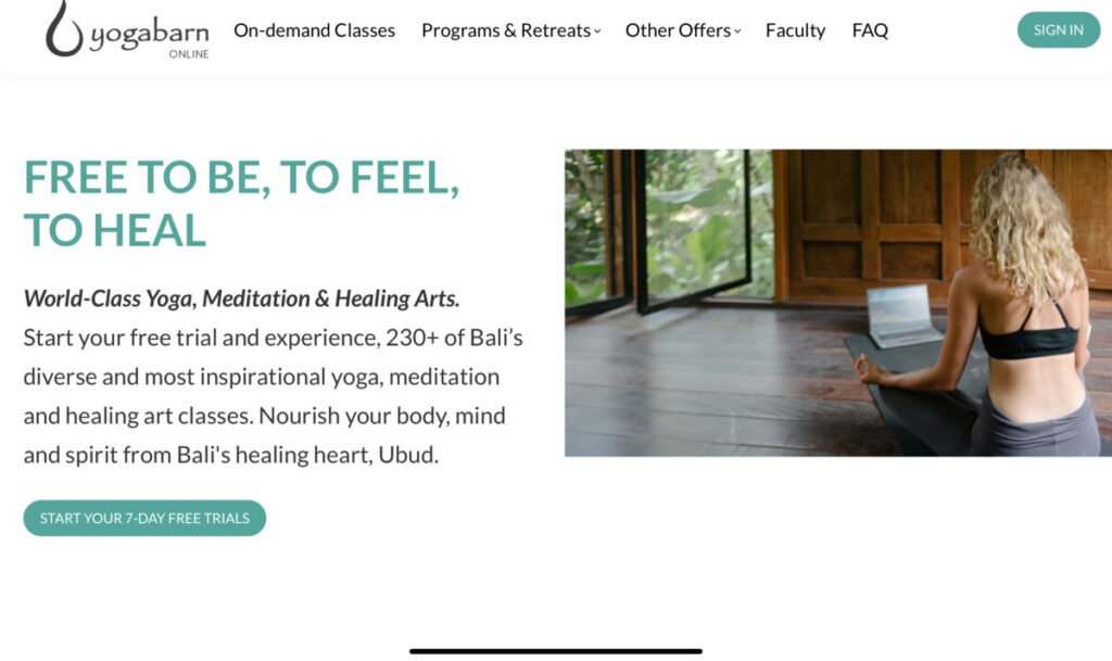 The On-Demand Classes that come with the monthly membership at YogaBarnOnline.com